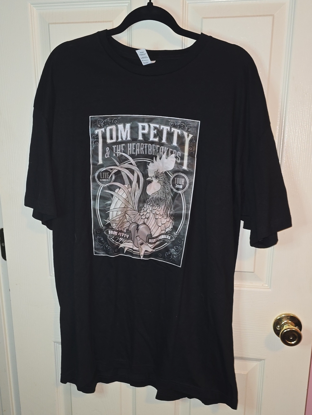 Tom Petty 2010 Black Graphic Short Sleeve Tee - Band Tour Design